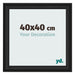 Photo Frame 40x40cm Black Woodgrain MDF Lazio Front Size | Yourdecoration.com