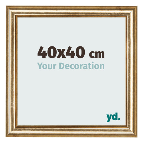 Photo Frame 40x40cm Gold Antique MDF Lazio Front Size | Yourdecoration.com