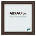 Photo Frame 40x40cm Oak Dark MDF Lazio Front Size | Yourdecoration.com