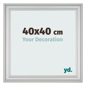 Photo Frame 40x40cm Silver Matte MDF Lazio Front Size | Yourdecoration.com