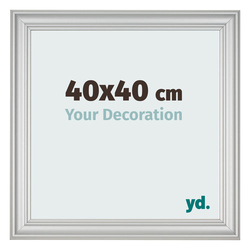 Photo Frame 40x40cm Silver Matte MDF Lazio Front Size | Yourdecoration.com