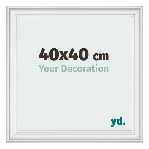Photo Frame 40x40cm White Swept MDF Lazio Front Size | Yourdecoration.com