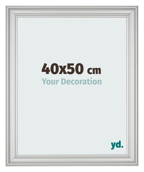 Photo Frame 40x50cm Silver Matte MDF Lazio Front Size | Yourdecoration.com