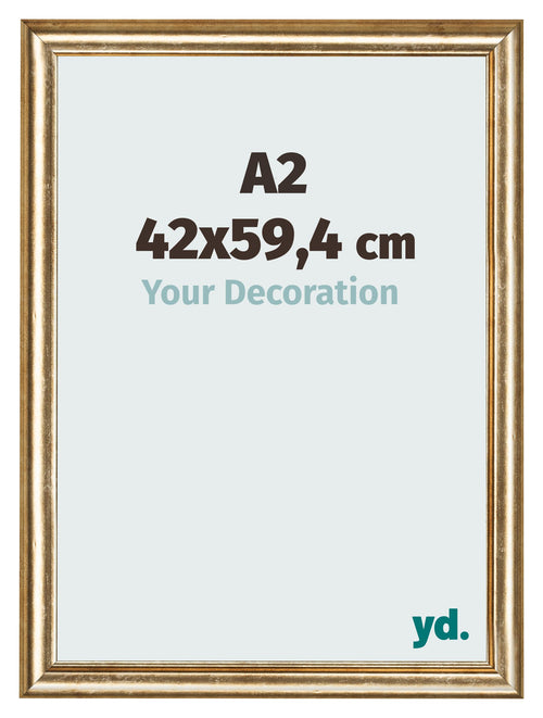 Photo Frame 42x59 4cm A2 Gold Antique MDF Lazio Front Size | Yourdecoration.com