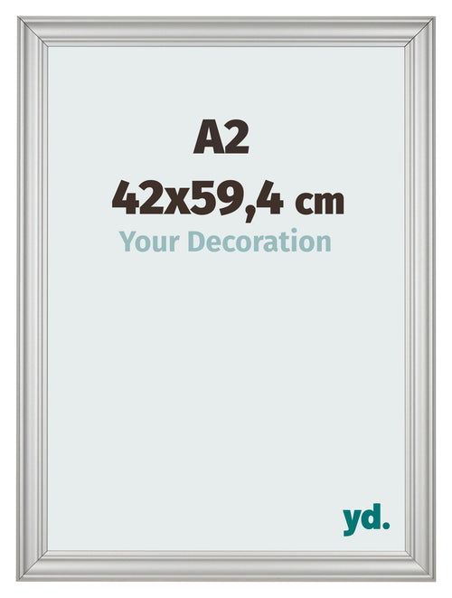 Photo Frame 42x59 4cm A2 Silver Matte MDF Lazio Front Size | Yourdecoration.com