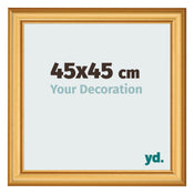 Photo Frame 45x45cm Gold Matte MDF Lazio Front Size | Yourdecoration.com