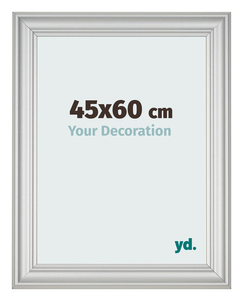 Photo Frame 45x60cm Silver Matte MDF Lazio Front Size | Yourdecoration.com