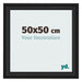 Photo Frame 50x50cm Black Woodgrain MDF Lazio Front Size | Yourdecoration.com