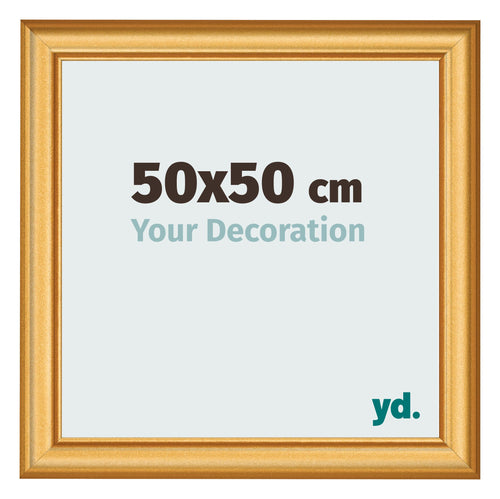 Photo Frame 50x50cm Gold Matte MDF Lazio Front Size | Yourdecoration.com