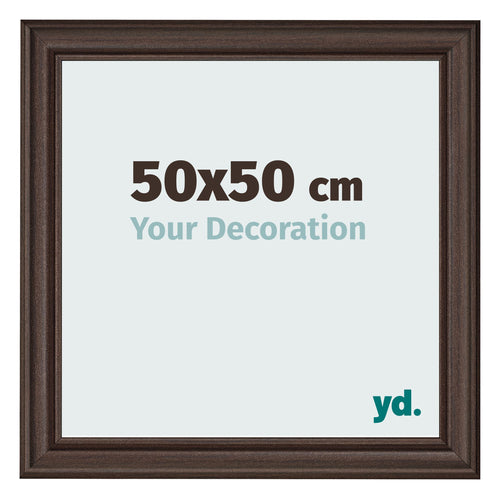 Photo Frame 50x50cm Oak Dark MDF Lazio Front Size | Yourdecoration.com