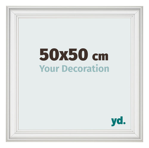 Photo Frame 50x50cm White Swept MDF Lazio Front Size | Yourdecoration.com