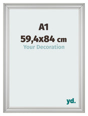 Photo Frame 59 4x84cm A1 Silver Matte MDF Lazio Front Size | Yourdecoration.com