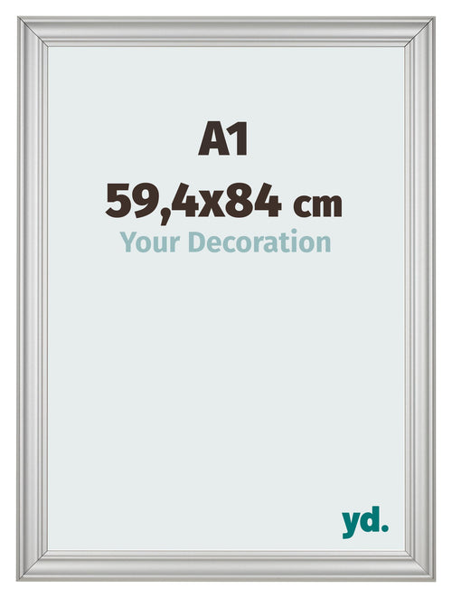 Photo Frame 59 4x84cm A1 Silver Matte MDF Lazio Front Size | Yourdecoration.com