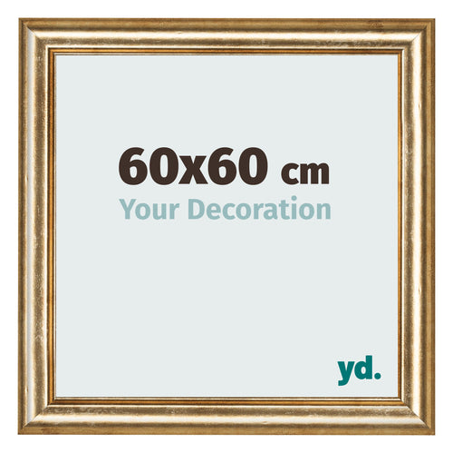 Photo Frame 60x60cm Gold Antique MDF Lazio Front Size | Yourdecoration.com