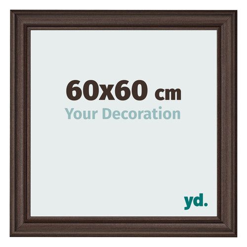 Photo Frame 60x60cm Oak Dark MDF Lazio Front Size | Yourdecoration.com