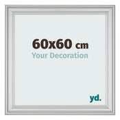 Photo Frame 60x60cm Silver Matte MDF Lazio Front Size | Yourdecoration.com