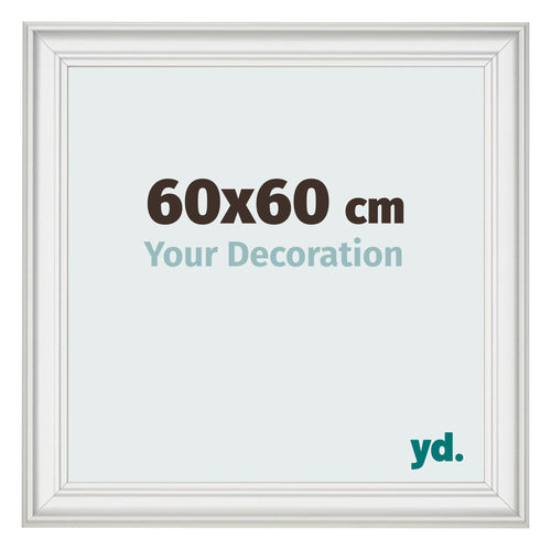 Photo Frame 60x60cm White Swept MDF Lazio Front Size | Yourdecoration.com