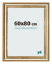 Photo Frame 60x80cm Gold Antique MDF Lazio Front Size | Yourdecoration.com