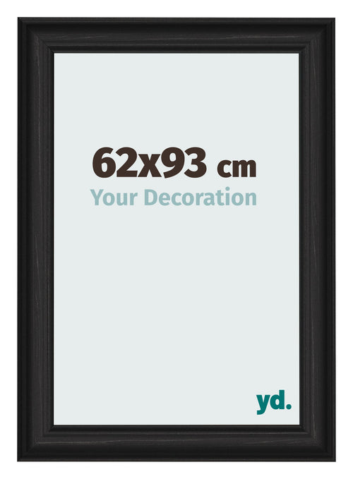 Photo Frame 62x93cm Black Woodgrain MDF Lazio Front Size | Yourdecoration.com