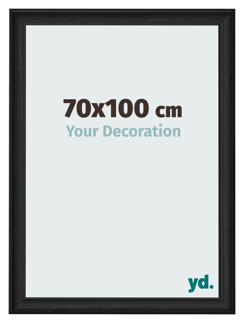 Photo Frame 70x100cm Black Woodgrain MDF Lazio Front Size | Yourdecoration.com