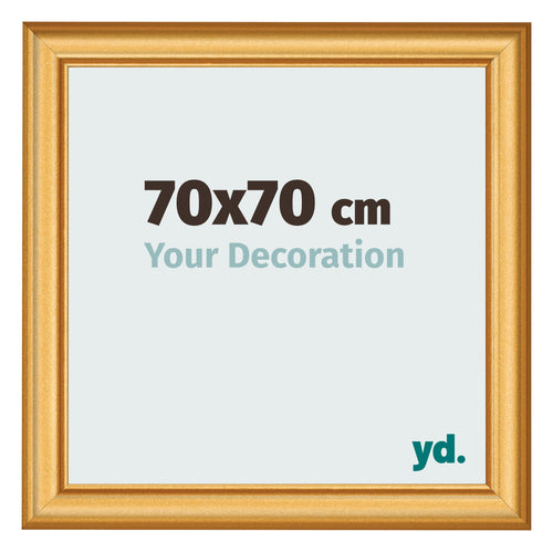 Photo Frame 70x70cm Gold Matte MDF Lazio Front Size | Yourdecoration.com