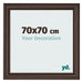 Photo Frame 70x70cm Oak Dark MDF Lazio Front Size | Yourdecoration.com