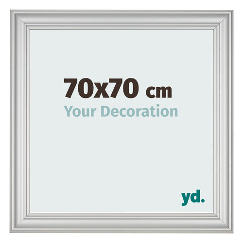 Photo Frame 70x70cm Silver Matte MDF Lazio Front Size | Yourdecoration.com