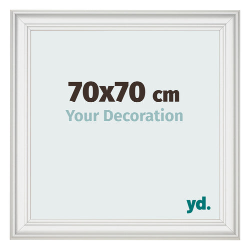 Photo Frame 70x70cm White Swept MDF Lazio Front Size | Yourdecoration.com