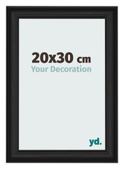 Photo Frame 20x30cm Black Woodgrain MDF Lazio Front Size | Yourdecoration.com