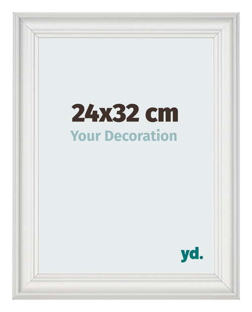Photo Frame 24x32cm White Swept MDF Lazio Front Size | Yourdecoration.com
