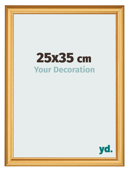 Photo Frame 25x35cm Gold Matte MDF Lazio Front Size | Yourdecoration.com