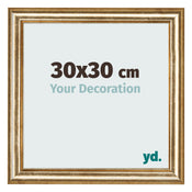Photo Frame 30x30cm Gold Antique MDF Lazio Front Size | Yourdecoration.com