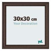 Photo Frame 30x30cm Oak Dark MDF Lazio Front Size | Yourdecoration.com
