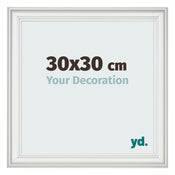 Photo Frame 30x30cm White Swept MDF Lazio Front Size | Yourdecoration.com
