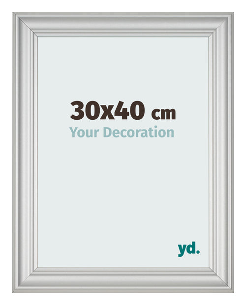 Photo Frame 30x40cm Silver Matte MDF Lazio Front Size | Yourdecoration.com