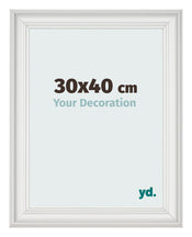 Photo Frame 30x40cm White Swept MDF Lazio Front Size | Yourdecoration.com