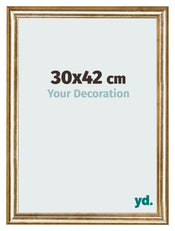 Photo Frame 30x42cm Gold Antique MDF Lazio Front Size | Yourdecoration.com