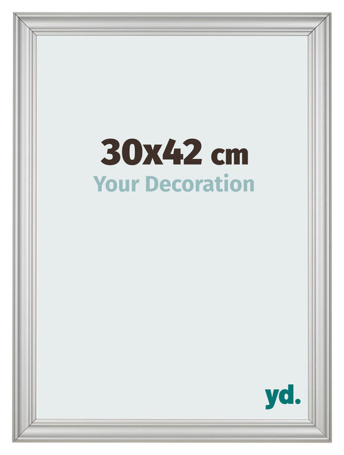 Photo Frame 30x42cm Silver Matte MDF Lazio Front Size | Yourdecoration.com