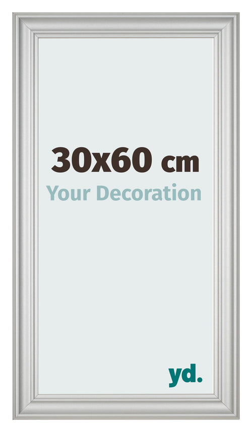 Photo Frame 30x60cm Silver Matte MDF Lazio Front Size | Yourdecoration.com