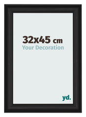 Photo Frame 32x45cm Black Woodgrain MDF Lazio Front Size | Yourdecoration.com