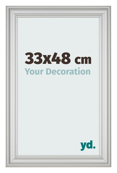 Photo Frame 33x48cm Silver Matte MDF Lazio Front Size | Yourdecoration.com