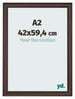 Photo Frame 42x59 4cm A2 Oak Dark MDF Lazio Front Size | Yourdecoration.com