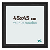 Photo Frame 45x45cm Black Woodgrain MDF Lazio Front Size | Yourdecoration.com