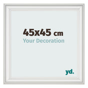 Photo Frame 45x45cm White Swept MDF Lazio Front Size | Yourdecoration.com