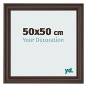 Photo Frame 50x50cm Oak Dark MDF Lazio Front Size | Yourdecoration.com