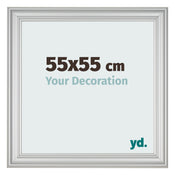 Photo Frame 55x55cm Silver Matte MDF Lazio Front Size | Yourdecoration.com