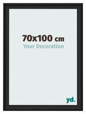 Photo Frame 70x100cm Black Woodgrain MDF Lazio Front Size | Yourdecoration.com