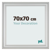 Photo Frame 70x70cm Silver Matte MDF Lazio Front Size | Yourdecoration.com