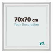 Photo Frame 70x70cm White Swept MDF Lazio Front Size | Yourdecoration.com
