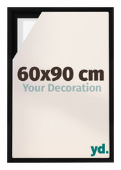 Lyon MDF Canvas Floater Frame 60x90cm Black Matte Front Size | Yourdecoration.com